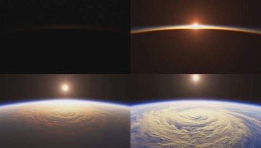 地球日出与大气层高清在线视频素材下载