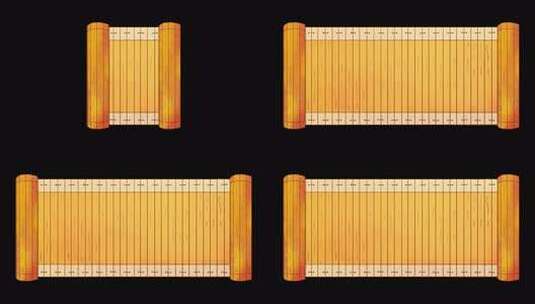 古风卷轴画卷视频素材带通道高清在线视频素材下载