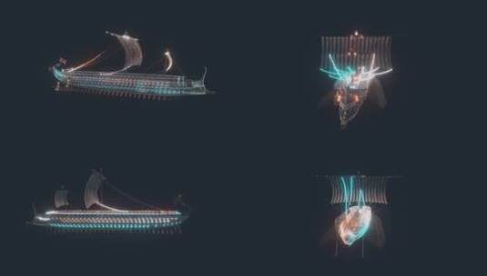 Trireme古希腊和罗马战舰Hud H高清在线视频素材下载