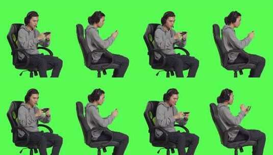 亚洲人玩在线游戏高清在线视频素材下载