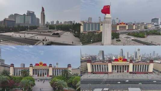 南昌八一广场纪念碑景观高清在线视频素材下载