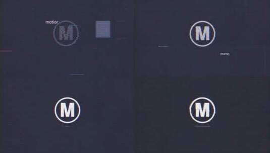 赛博朋克故障logo展示开头结尾AE模板高清AE视频素材下载