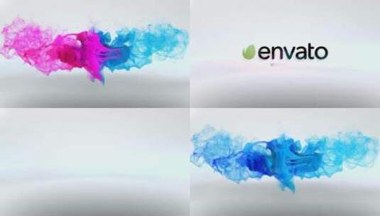 彩色明亮烟雾logo演绎AE模板高清AE视频素材下载