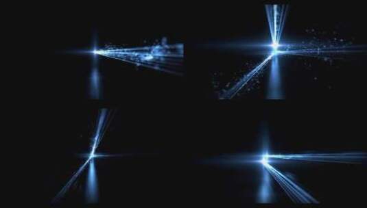 蓝色科技感粒子穿梭logo演绎高清AE视频素材下载