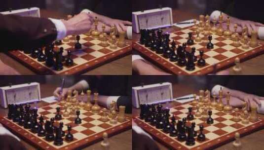 象棋游戏特写高清在线视频素材下载