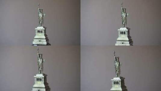 自由女神像的微型复制品高清在线视频素材下载