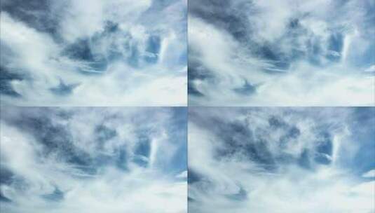 热带云层稀薄地划过天空高清在线视频素材下载