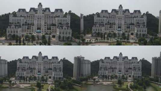 4K航拍贵州贵阳白宫地标建筑高清在线视频素材下载