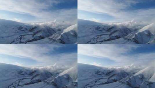 西藏雪山山脉高清在线视频素材下载