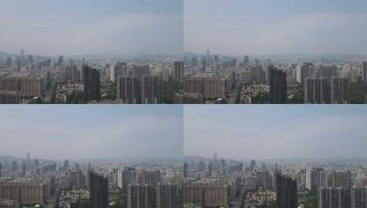 广州灰霾天气航拍高清在线视频素材下载