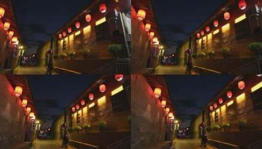 山西平遥古城夜景视频素材高清在线视频素材下载