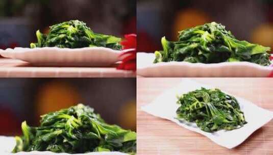 【镜头合集】健康凉菜芹菜叶高清在线视频素材下载