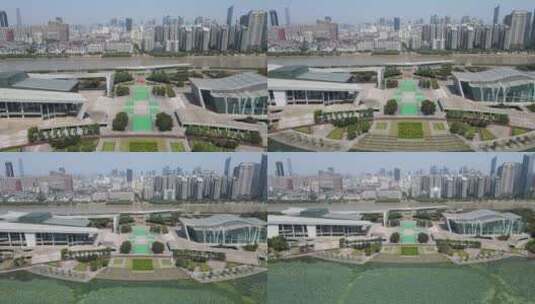 航拍湖北武汉城市风光地标建筑高清在线视频素材下载