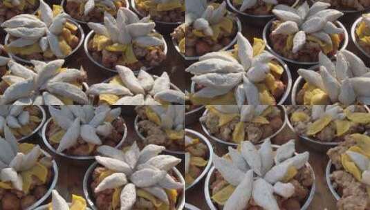 乡村喜宴上的土头碗蒸鱼丸4k视频高清在线视频素材下载