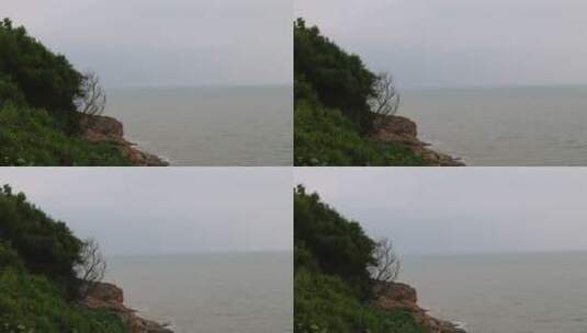 海边悬崖上看海高清在线视频素材下载
