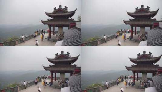 杭州北高峰灵顺寺-天下第一财神庙高清在线视频素材下载