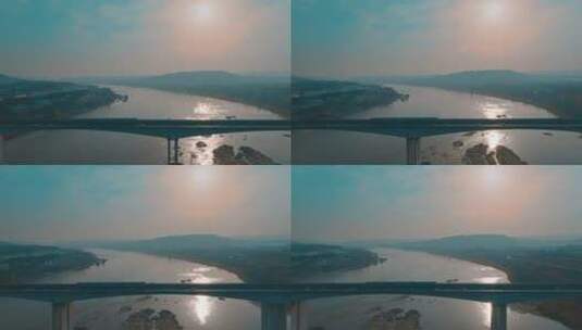 重庆鱼洞长江大桥航拍高清在线视频素材下载