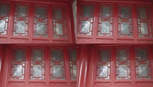 亭子琅琊瓦片彩绘古建筑门窗高清在线视频素材下载