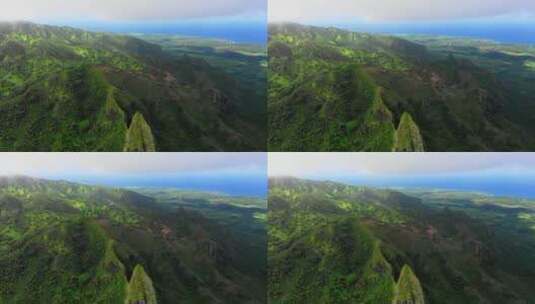 航拍丛林山脉全景景观高清在线视频素材下载