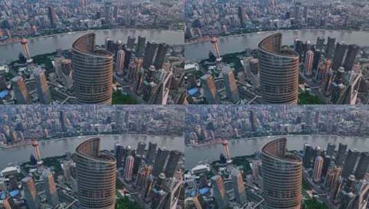 4K原创最新上海陆家嘴摩天大楼航拍高清在线视频素材下载