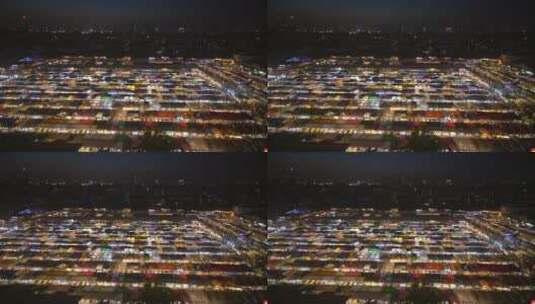 夜间拉查达市场的镜头高清在线视频素材下载