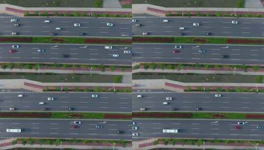 航拍城市交通-车辆行驶-交通车流立交桥高清在线视频素材下载