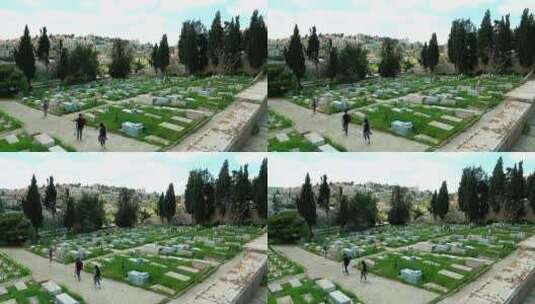 耶路撒冷的墓园高清在线视频素材下载