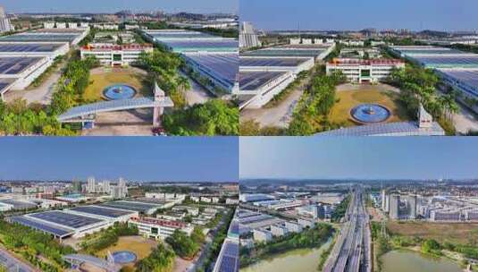 佛山三水红牛生产基地航拍高清在线视频素材下载