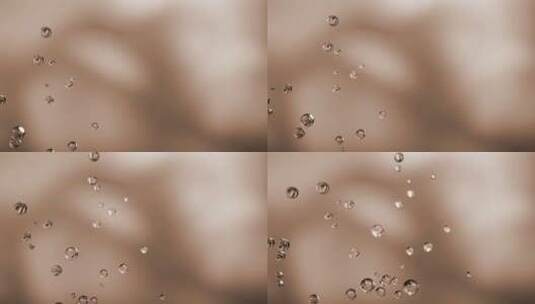 棕色美肤液态水珠水球化学分子高清在线视频素材下载