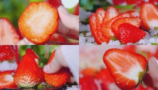 奶油草莓高清在线视频素材下载