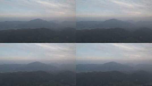 山地清晨航拍高清在线视频素材下载