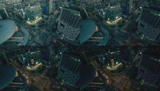 韩国首尔城市街头延时摄影高清在线视频素材下载