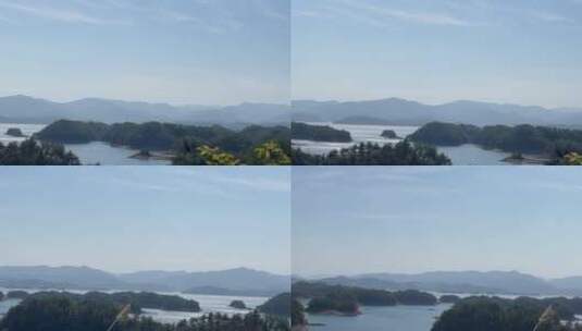 4k 杭州千岛湖湖泊水景高清在线视频素材下载