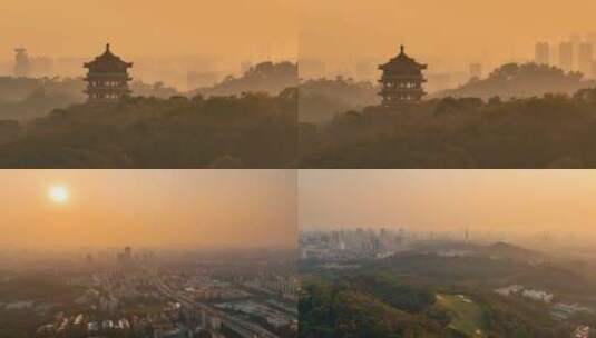 广州 广州夕阳  夕阳美 城市高清在线视频素材下载