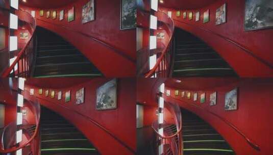 国家大剧院旋转楼梯建筑设计艺术空间高清在线视频素材下载