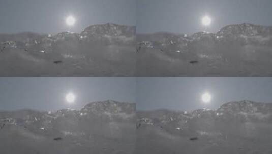 阳光融化冰雪冬天冰层下的阳光LOG高清在线视频素材下载