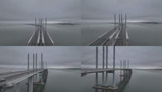 胶州湾大桥高清在线视频素材下载