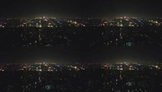 郑州城市夜景灯光航拍高清在线视频素材下载