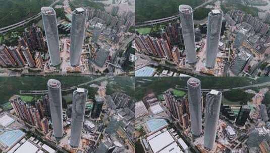深圳双子塔1高清在线视频素材下载