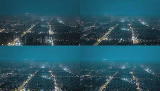 宁波夜景延时航拍高清在线视频素材下载