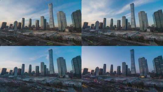 【8K】北京国贸延时 CBD城市高清在线视频素材下载