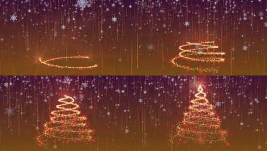 圣诞节和粒子圣诞树背景高清在线视频素材下载