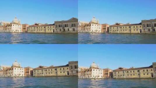 游览威尼斯，观赏大运河和古建筑，水上游览高清在线视频素材下载