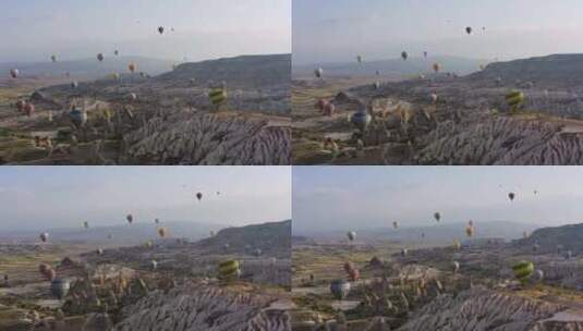 漂浮的热气球高清在线视频素材下载
