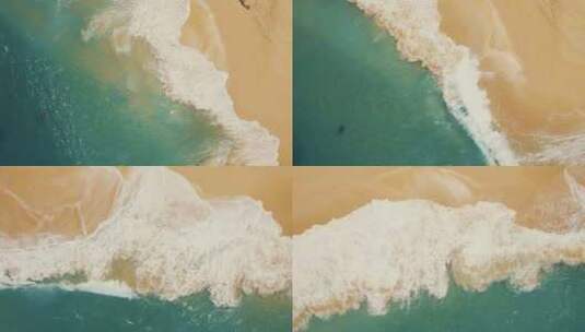 大海海浪浪花沙滩海滩高清在线视频素材下载