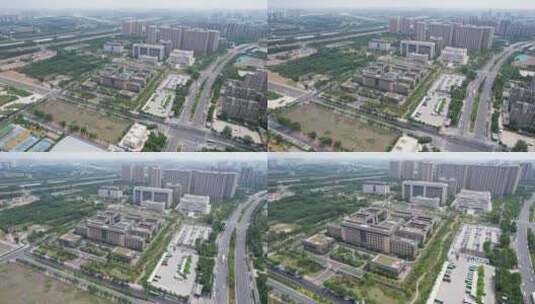 航拍河南郑州大景郑州建设高清在线视频素材下载