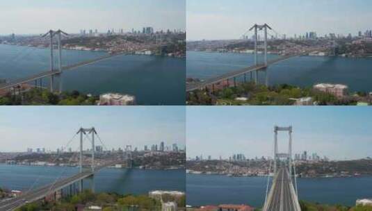 航拍海峡大桥高清在线视频素材下载