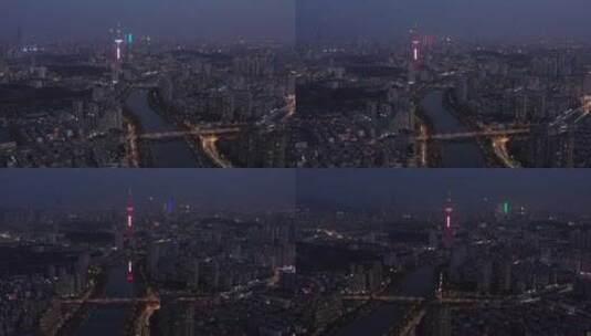 南京电视台秦淮河夜景高清在线视频素材下载