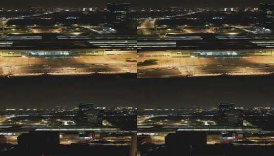 常州城市夜景灯光竖屏航拍高清在线视频素材下载