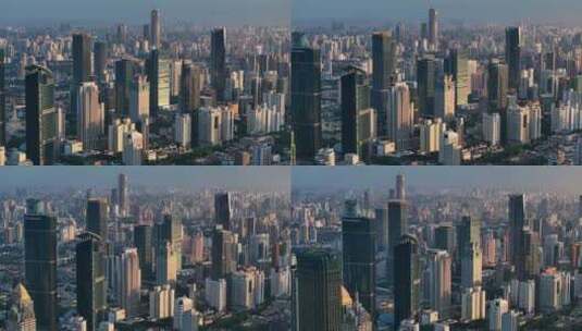上海静安区航拍-中焦段高清在线视频素材下载